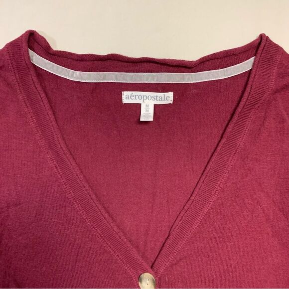 Aero Burgundy Cardigan Sweater Women’s Medium Academia School Hermione Hogwarts - Picture 2 of 8